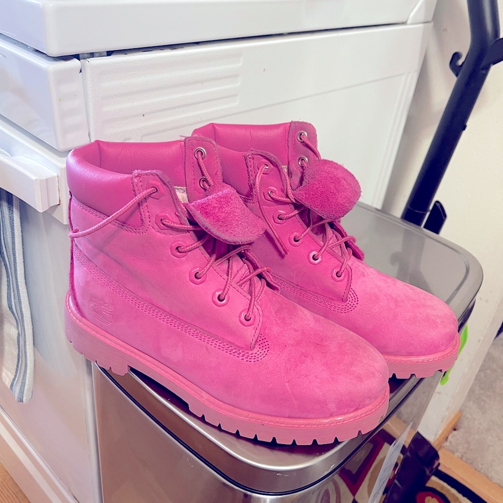 Timberland Hot Pink Premium Boots Womens Size 5.5